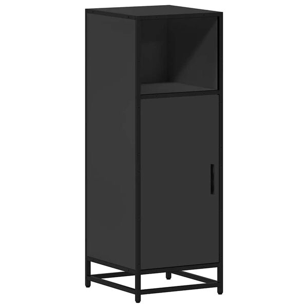 vidaXL Ντουλάπι μπάνιου Μαύρο 35x37,5x100 cm Ξύλινη κατασκευή