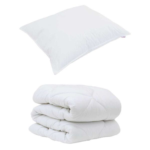 vidaXL Set Παπλώματος Χειμώνα 2 pcs Λευκό 155 x 200 εκ. Μικροΐνες