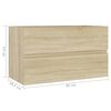 vidaXL Ντουλάπι Νιπτήρα Sonoma Δρυς 80 x 38,5 x 45 εκ. από Επεξ. Ξύλο