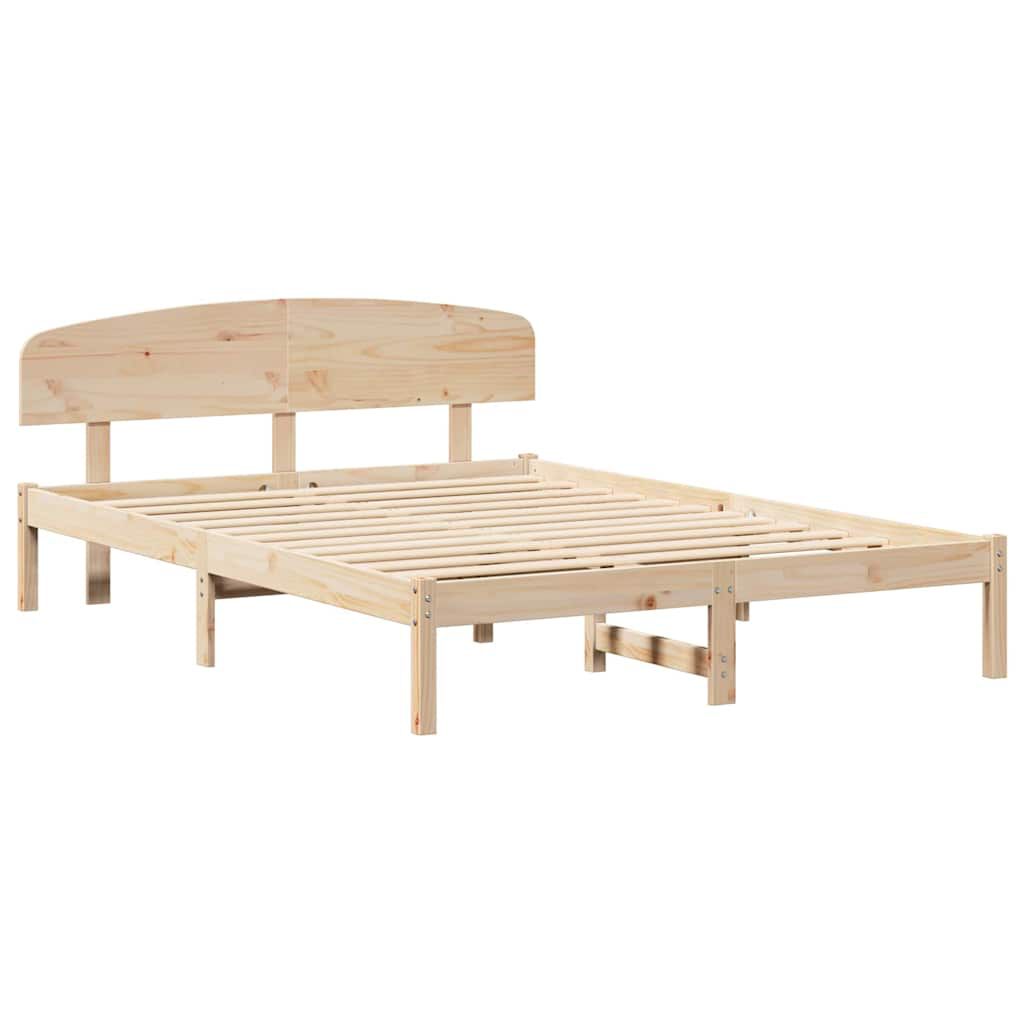 vidaXL Σκελετός Κρεβατιού Καφέ 160 x 200 cm Μασίφ ξύλο πεύκου