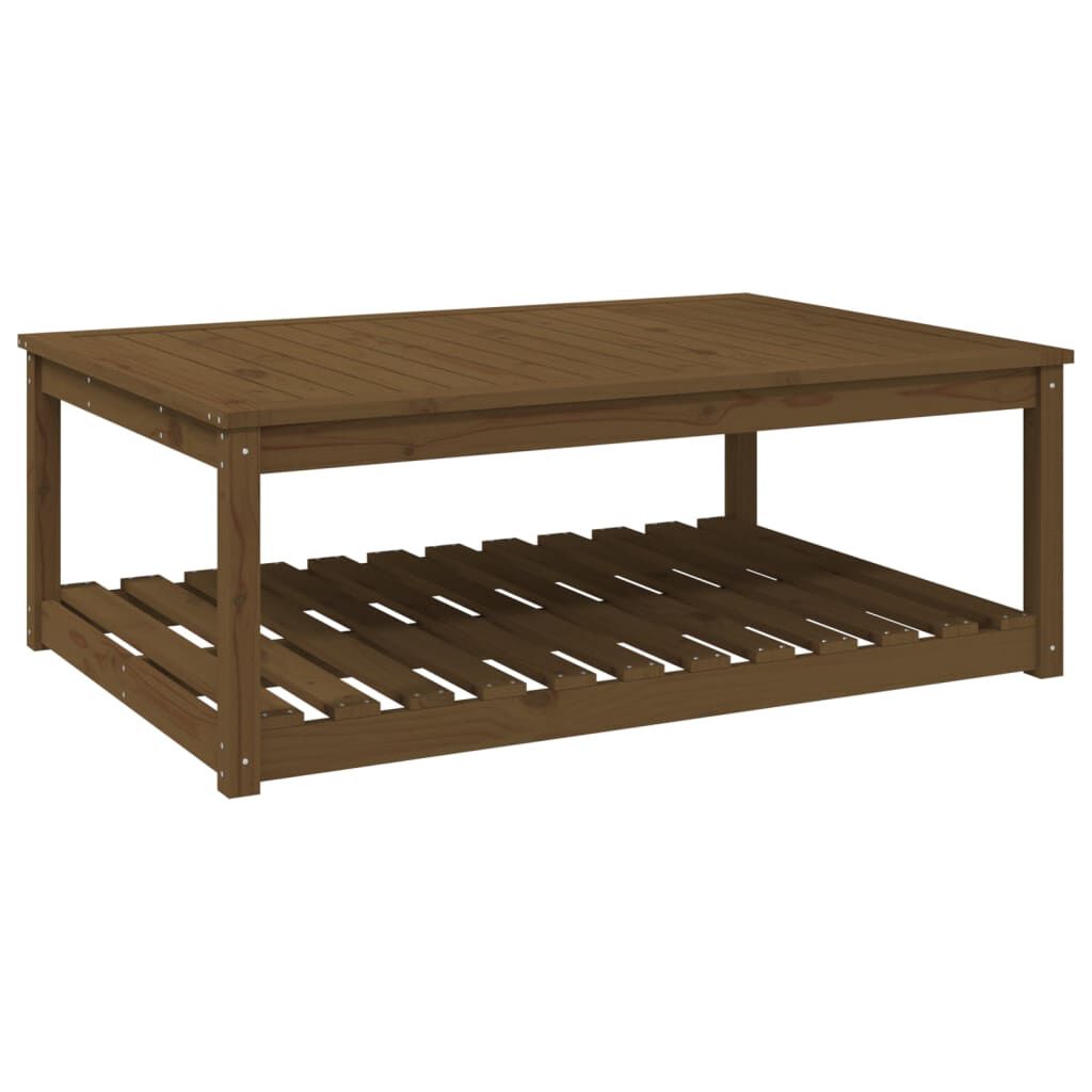 vidaXL Τραπέζι Κήπου Καφέ Μελί 121x82,5x45 εκ. από Μασίφ Ξύλο Πεύκου