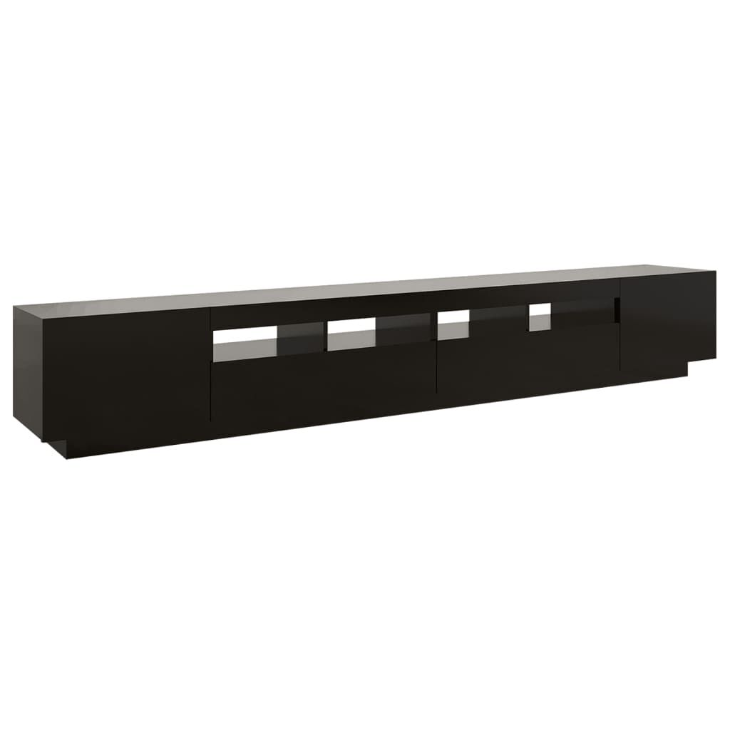 vidaXL Έπιπλο Τηλεόρασης με LED Μαύρο 260 x 35 x 40 εκ.