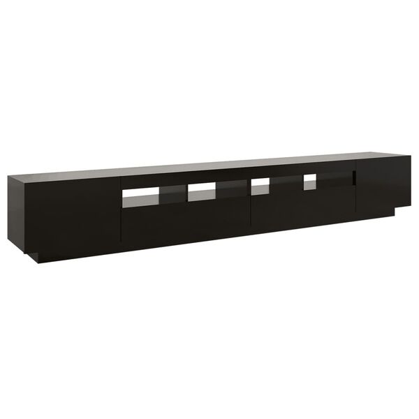 vidaXL Έπιπλο Τηλεόρασης με LED Μαύρο 260 x 35 x 40 εκ.