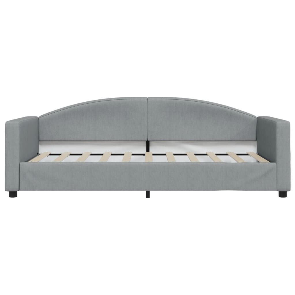 vidaXL Καναπές Κρεβάτι Ανοιχτό Γκρι 90 x 190 εκ. Υφασμάτινος