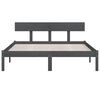 vidaXL Πλαίσιο Κρεβατιού Γκρι 120x190 εκ. Μασίφ Ξύλο Small Double