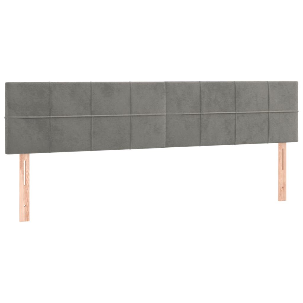 vidaXL Κεφαλάρια Κρεβατιού 2 τεμ. Αν. Γκρι 80 x 5 x 78/88εκ.Βελούδινο