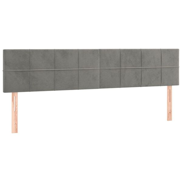vidaXL Κεφαλάρια Κρεβατιού 2 τεμ. Αν. Γκρι 80 x 5 x 78/88εκ.Βελούδινο