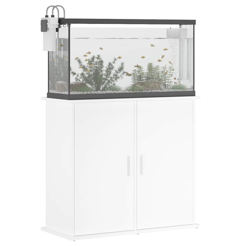 vidaXL Βάση Ενυδρείου Λευκή 81 x 36 x 73 εκ. από Επεξεργασμένο Ξύλο