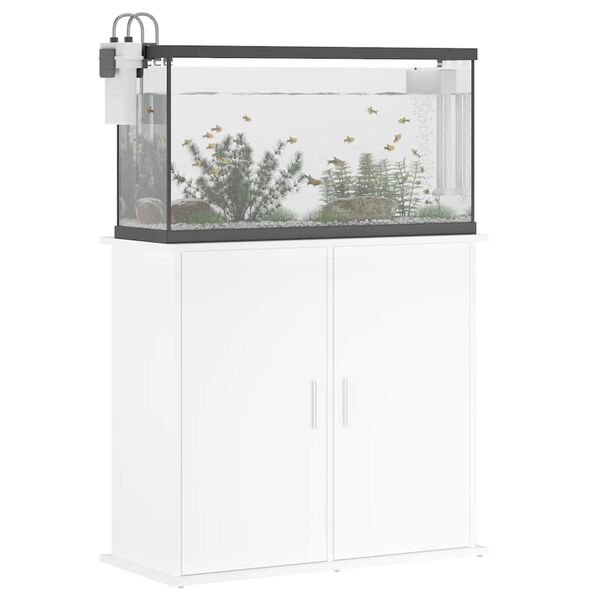 vidaXL Βάση Ενυδρείου Λευκή 81 x 36 x 73 εκ. από Επεξεργασμένο Ξύλο