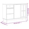 vidaXL Μπουφές FLAM 110x40x80εκ. από Μασίφ Ξύλο Πεύκο με Γυάλινη Πόρτα