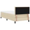 vidaXL Κρεβάτι box spring με στρώμα με στρώμα Κρεμ 80 x 200 cm ύφασμα