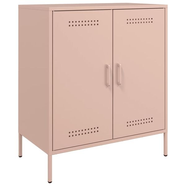 vidaXL Ντουλάπι Ροζ 68x39x79 εκ. από Ατσάλι