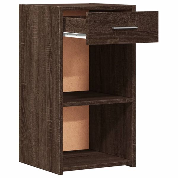 vidaXL Κομοδίνο Καπνιστή Δρυς 35x34x65 εκ. από Επεξεργασμένο Ξύλο