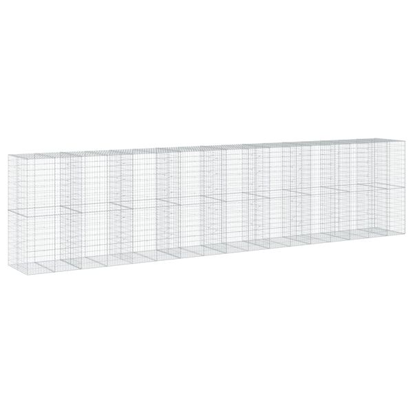 vidaXL Συρματοκιβώτιο με Κάλυμμα 850x100x200εκ από Γαλβανισμένο Χάλυβα