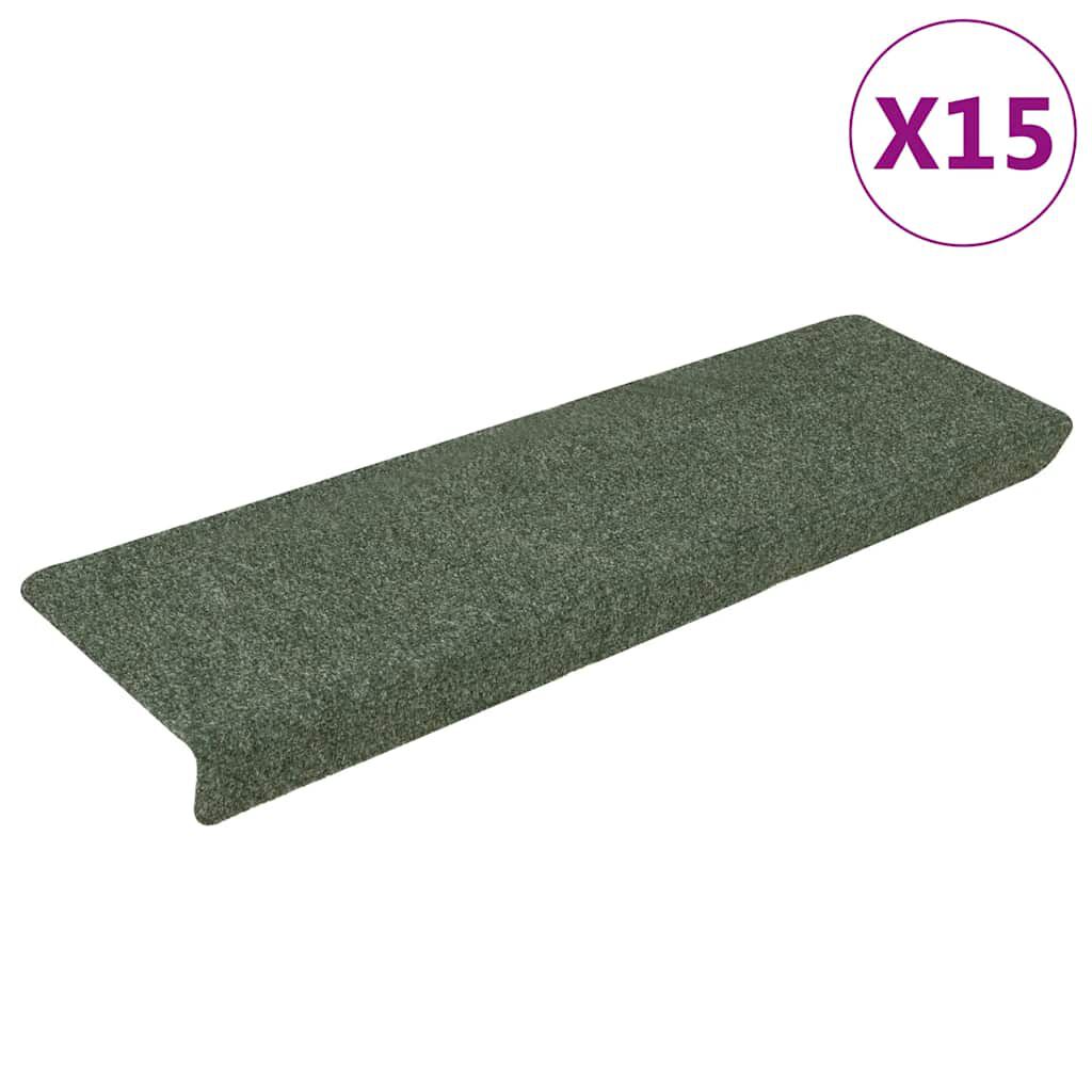 vidaXL Αυτοκόλλητα Πατάκια Σκαλιών 15 τεμ. Καφέ Ορθογώνια Άκρη 65x21x4 εκ.