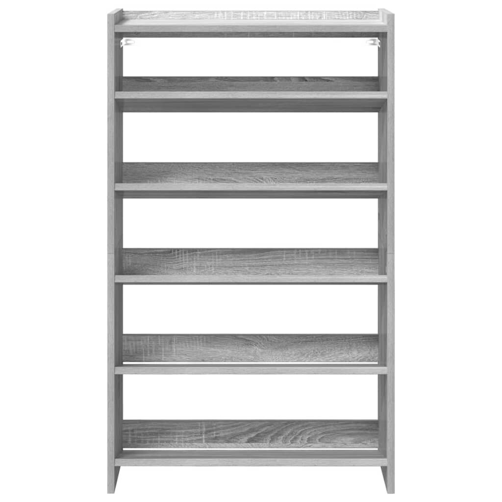 Ράφι παπουτσιών vidaXL Γκρι Sonoma 60x25x100 cm Κατασκευασμένο ξύλο