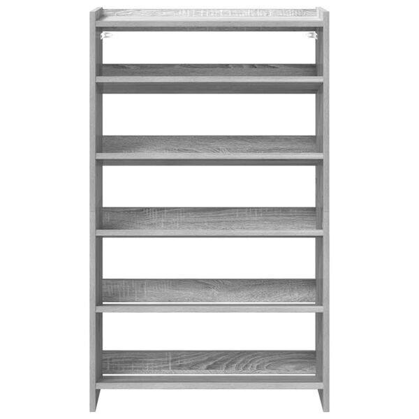 Ράφι παπουτσιών vidaXL Γκρι Sonoma 60x25x100 cm Κατασκευασμένο ξύλο