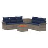 vidaXL &Sigma;&epsilon;&tau; &Kappa;&alpha;&nu;&alpha;&pi;έ 8 &tau;&mu;&chi;. &Gamma;&kappa;&rho;&iota; &kappa;&alpha;&iota; Navy Blue &Pi;&omicron;&lambda;&upsilon;-&rho;&alpha;&kappa;ί &kappa;&alpha;&iota; &Chi;ά&lambda;&upsilon;&beta;&alpha;&sigmaf;