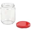 vidaXL Βάζα Μαρμελάδας 96 τεμ. 230 ml Γυάλινα με Κόκκινα Καπάκια