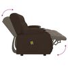 vidaXL Πολυθρόνα Μασάζ Τετραθέσια Ποτηροθήκη Ανακλ. Καφέ Συνθ. Δέρμα