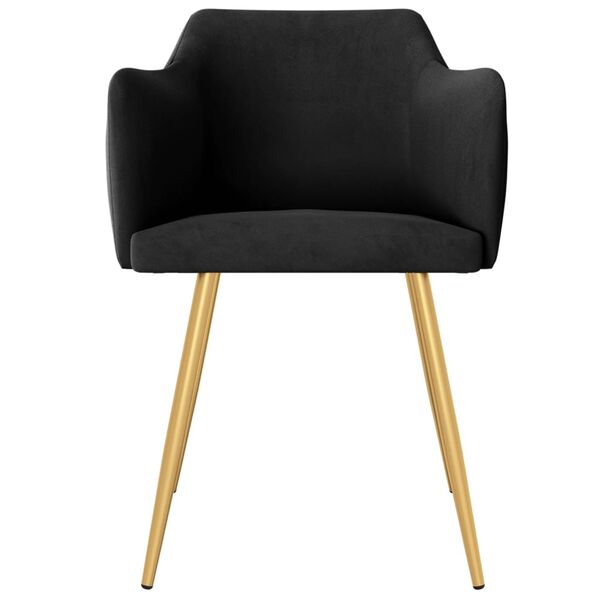 vidaXL Καρέκλες Τραπεζαρίας 2 τεμ. Μαύρες Βελούδινες