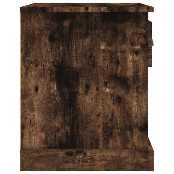 vidaXL Κομοδίνα 2 τεμ. Καπνιστή Δρυς 39x39x47,5 εκ. Επεξεργασμένο Ξύλο