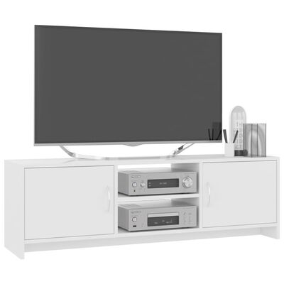 vidaXL Έπιπλο Τηλεόρασης Γυαλιστερό Λευκό 120x30x37,5 εκ. Μοριοσανίδα