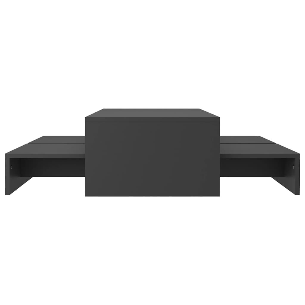 vidaXL Τραπεζάκι Σαλονιού Ζιγκόν Γκρι 100x100x26,5 εκ. Επεξ. Ξύλο
