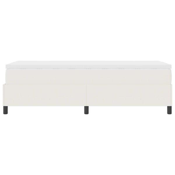 vidaXL Κρεβάτι με Στρώμα σε Κρέμ, 90 x 200 εκ., Υφασμάτινη Κορντούρα