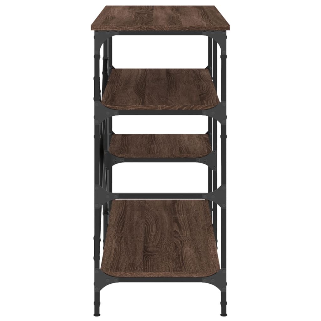 vidaXL Ραφιέρα Κουζίνας Καφέ Δρυς 90x40x84 εκ. Επεξ. Ξύλο & Μέταλλο
