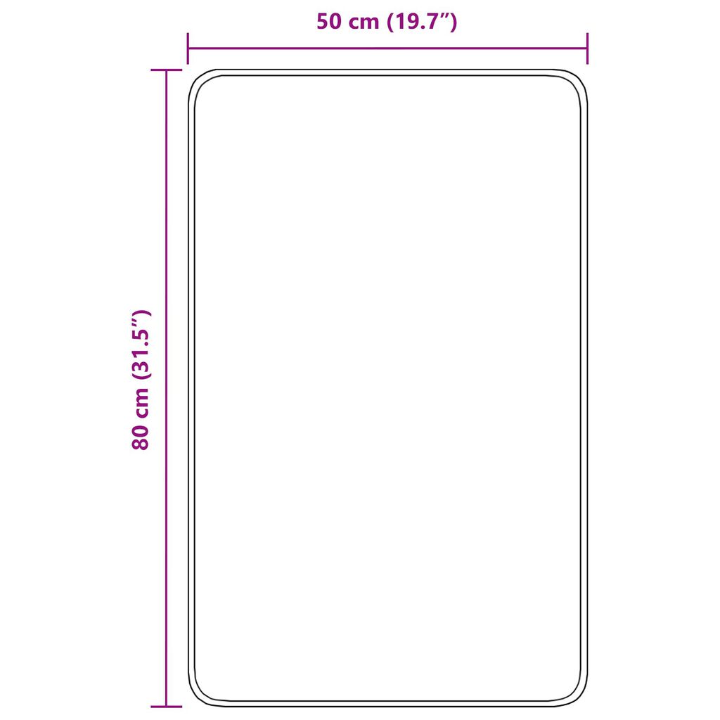 vidaXL Πατάκι Μπάνιου Ορθογώνιο Κρεμ 50x80 cm Πολυπροπυλένιο Αντιολισθητικό