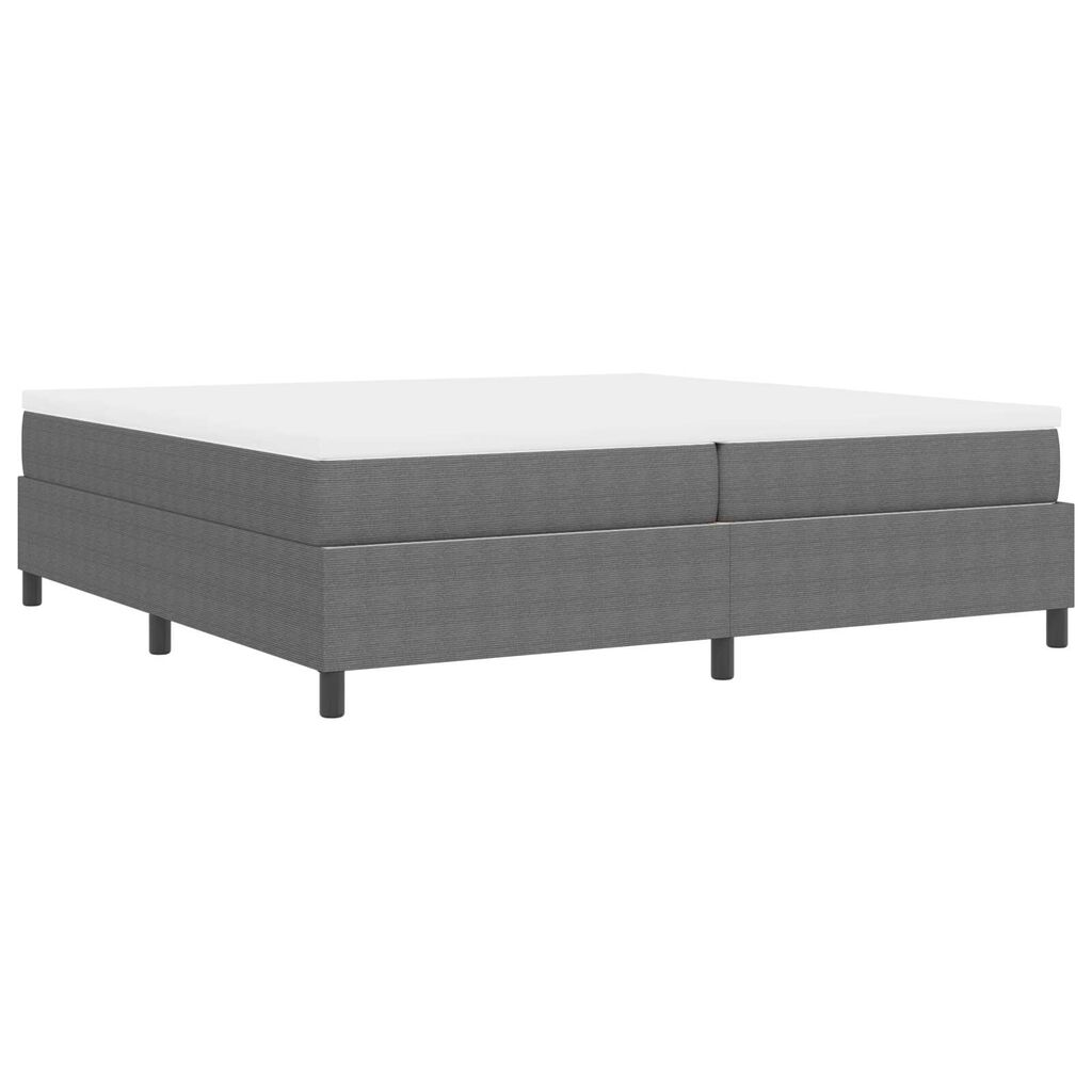 vidaXL Κρεβάτι Box Spring με Στρώμα σε Ανοιχτό Γκρι, 200 x 200 cm, Ύφασμα Κορδούρας