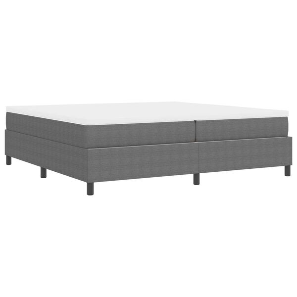 vidaXL Κρεβάτι Box Spring με Στρώμα σε Ανοιχτό Γκρι, 200 x 200 cm, Ύφασμα Κορδούρας