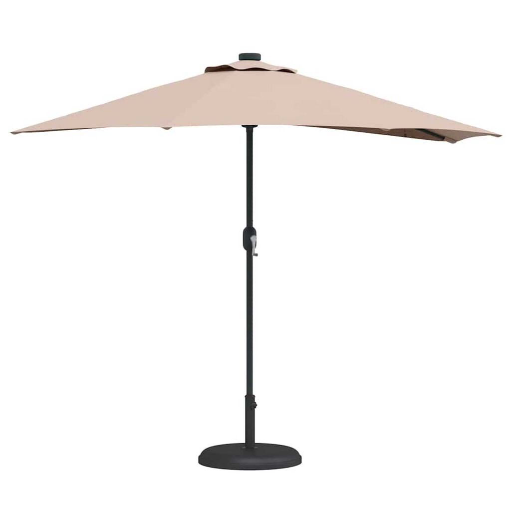 vidaXL Ομπρέλα Κήπου Taupe 294 x 150 x 224 εκ ύφασμα
