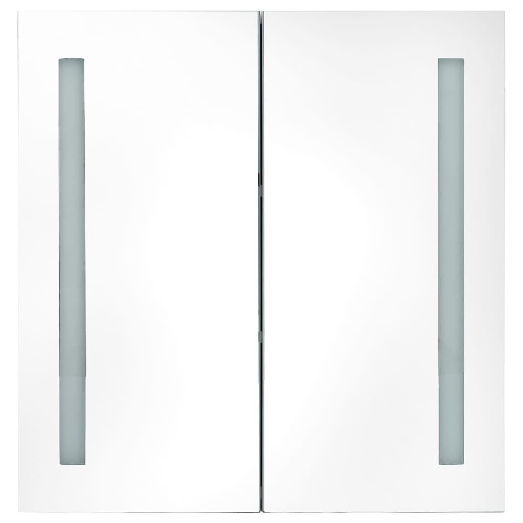 vidaXL Καθρέφτης Μπάνιου με Ντουλάπι & LED 62 x 14 x 60 εκ.