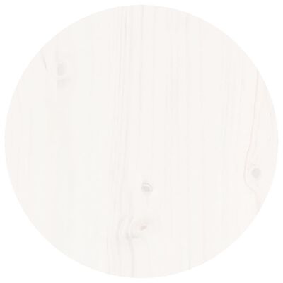 vidaXL Τραπεζάκι Σαλονιού Λευκό Ø 40x60 εκ. από Μασίφ Ξύλο Πεύκου