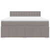 vidaXL &Kappa;&rho;&epsilon;&beta;ά&tau;&iota; Boxspring &mu;&epsilon; &Sigma;&tau;&rho;ώ&mu;&alpha; Taupe 180x200 &epsilon;&kappa;. &Upsilon;&phi;&alpha;&sigma;&mu;ά&tau;&iota;&nu;&omicron;