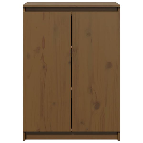 vidaXL Ντουλάπι Καφέ Μελί 60 x 36 x 84 εκ. από Μασίφ Ξύλο Πεύκου