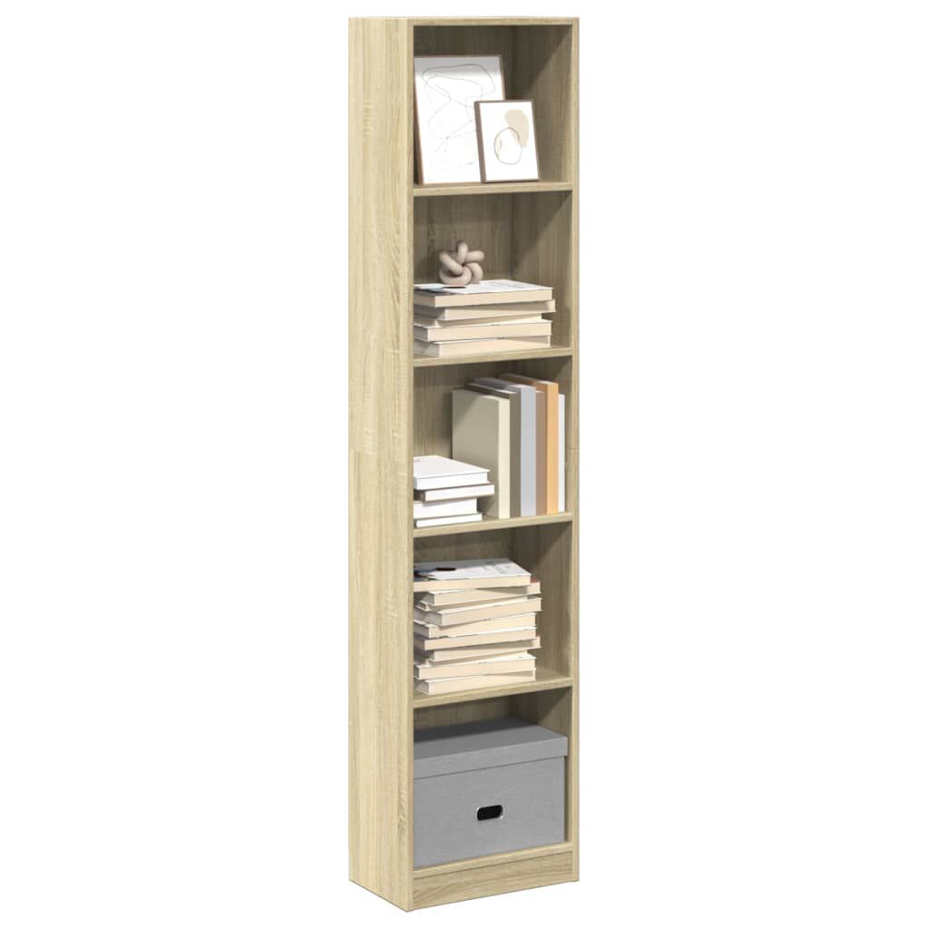vidaXL Βιβλιοθήκη Sonoma Δρυς 40x24x176 εκ. από Επεξεργασμένο Ξύλο
