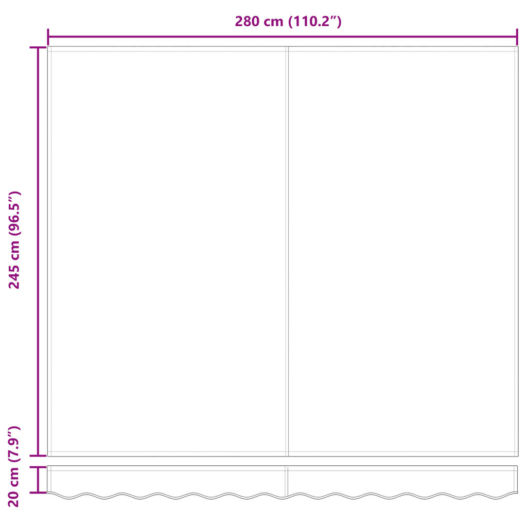 vidaXL Αυτόματη Ανασυρόμενη Τέντα Μπεζ 300x250 εκ., Fabric Replacement για πλαίσιο 3x2.5 μ. Μπεζ
