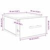 vidaXL Κομοδίνο Μαύρη δρυς 35 x 35 x 20 εκ Επεξεργασμένο ξύλο