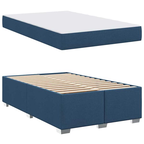 vidaXL Σκελετός Κρεβατιού Μπλε 120 x 190 cm ύφασμα