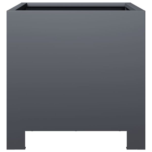 vidaXL Ζαρντινιέρα Κήπου Ανθρακί 30x30x30 εκ. από Ατσάλι