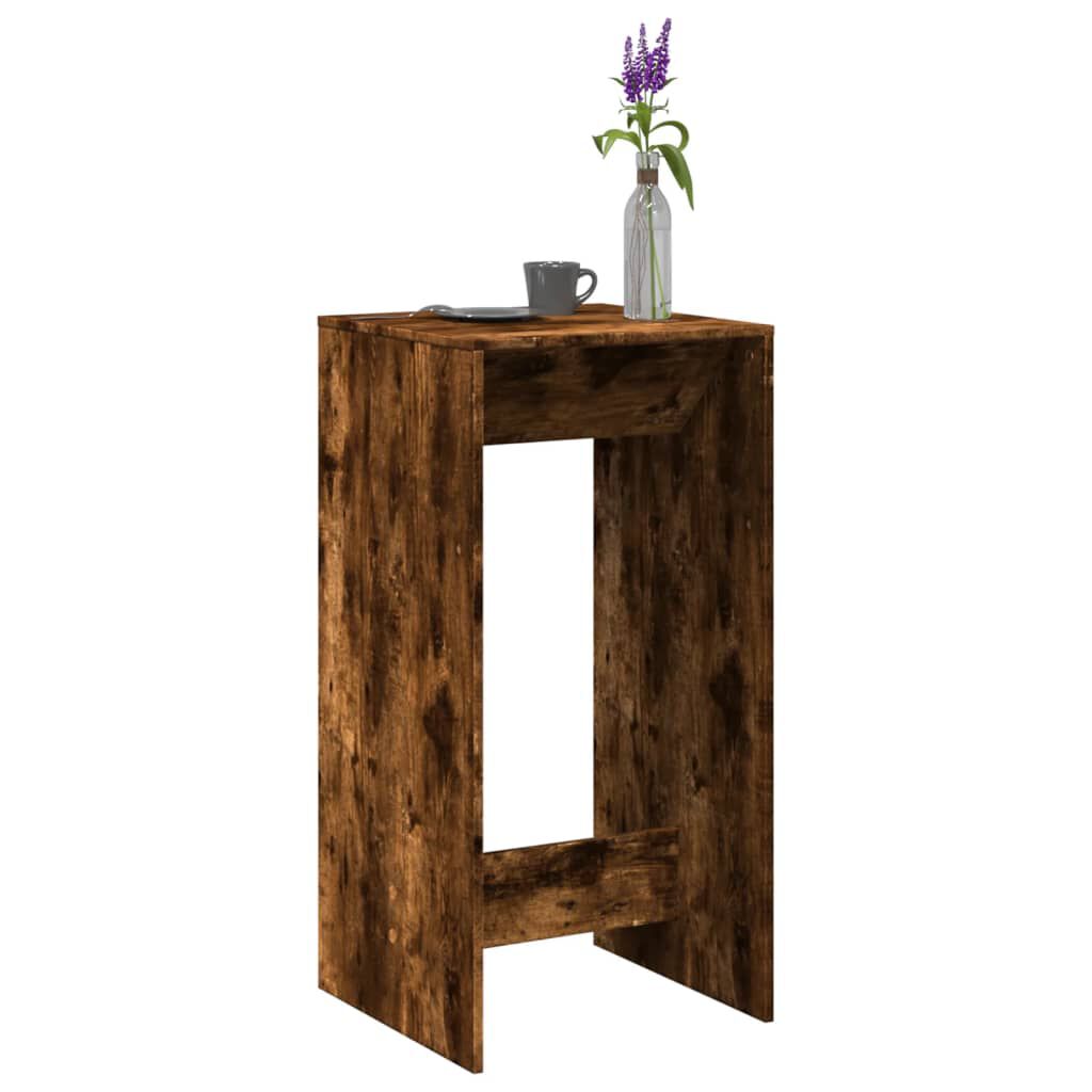 vidaXL Τραπέζι Μπαρ Καπνιστή Δρυς 51x50x103,5 εκ. Επεξ. Ξύλο