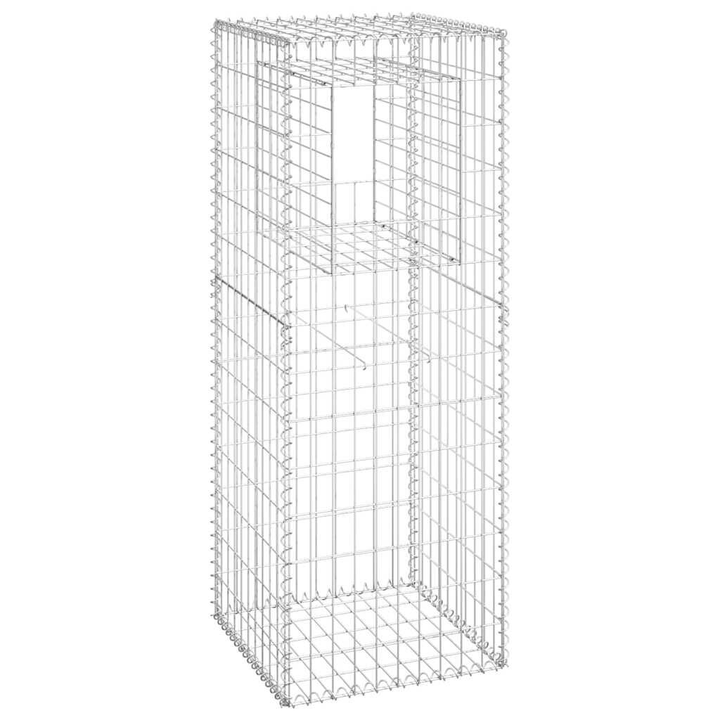 vidaXL Συρματοκιβώτιο Στύλος 50 x 50 x 140 εκ. Σιδερένιο