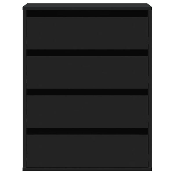 vidaXL Συρταριέρα Γωνιακή Μαύρη 60x41x76 εκ. από Επεξεργασμένο Ξύλο