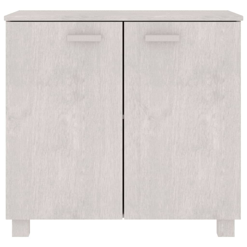 vidaXL Ντουλάπι HAMAR Λευκό 85 x 35 x 80 εκ. από Μασίφ Ξύλο Πεύκου