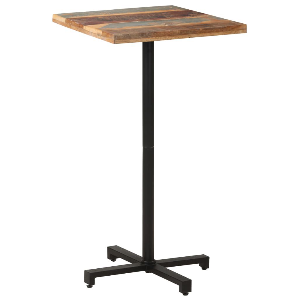 vidaXL Τραπέζι Bistro Τετράγωνο 60x60x110 εκ. Μασίφ Ανακυκλωμένο Ξύλο