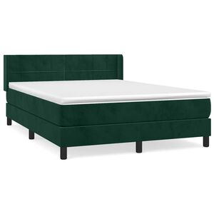 vidaXL &Kappa;&rho;&epsilon;&beta;ά&tau;&iota; Boxspring &mu;&epsilon; &Sigma;&tau;&rho;ώ&mu;&alpha; &Sigma;&kappa;&omicron;ύ&rho;&omicron; &Pi;&rho;ά&sigma;&iota;&nu;&omicron; 140x200&epsilon;&kappa;. &Beta;&epsilon;&lambda;&omicron;ύ&delta;&iota;&nu;&omicron;