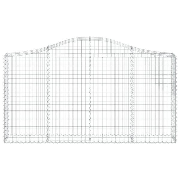 vidaXL Συρματοκιβώτια Τοξωτά 25 τεμ. 200x30x100/120 εκ. Γαλβαν. Ατσάλι